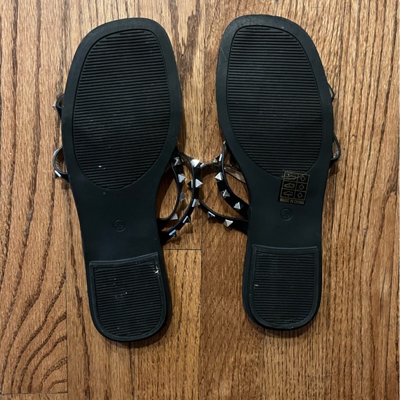 Black Studded Sandals - Picture 4 of 4